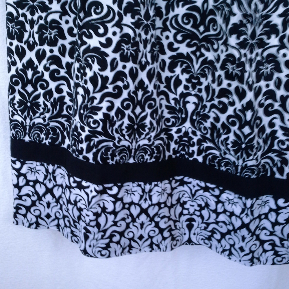 Charter Club skirt 20W Black white Contrast hem - Picture 6 of 7